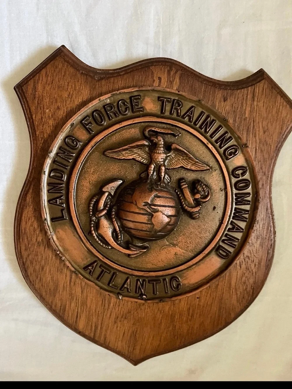 Vintage Marine Corps Atlantic Force Command Training Plaque